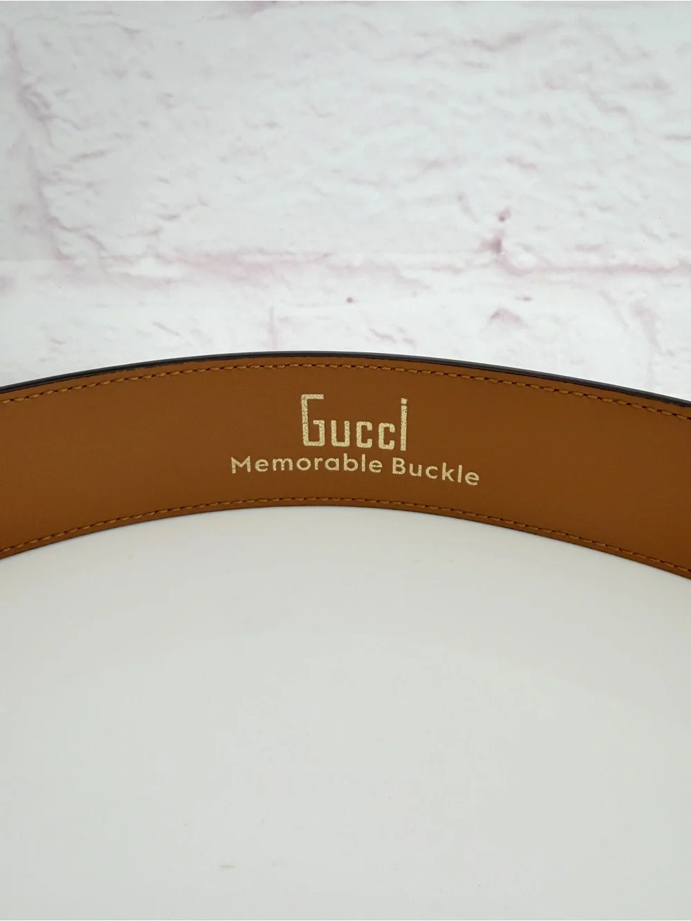 Authentic Men's Gucci Cognac Memorable G Buckle Leather Belt 709951 95/38